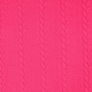 Zopf Jacquard Stoff -  Pink