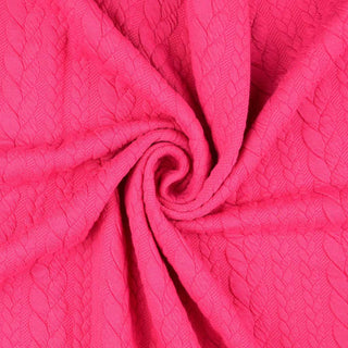Zopf Jacquard Stoff -  Pink