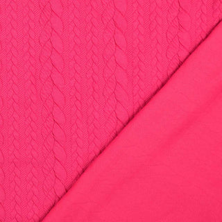 Zopf Jacquard Stoff -  Pink