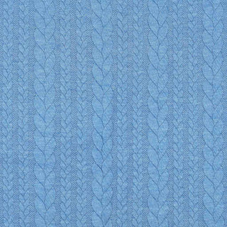 Zopf Jacquard Stoff -  Helles Jeansblau