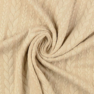 Zopf Jacquard Stoff -  Beige