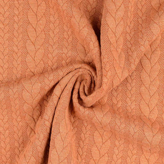 Zopf Jacquard Stoff -  Rost