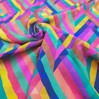 Viskosestoff - Geometrisch Bunt
