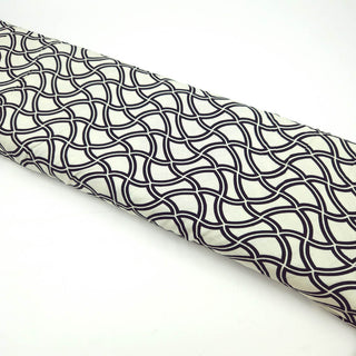 Viskosestoff Twill - Mit schwarz & weißer Geometrie