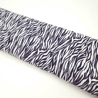 Viskose Stoff -  Zebra Dunkelblau/Weiß