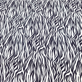 Viskosestoff -  Zebra Dunkelblau/Weiß
