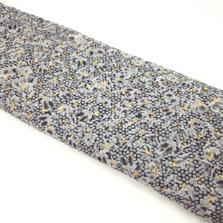 Chiffonstoff - Edles Muster in Schwarz & Gold