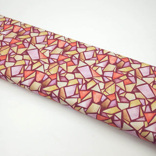 Baumwollstoff - Mosaik Rosa & Orange