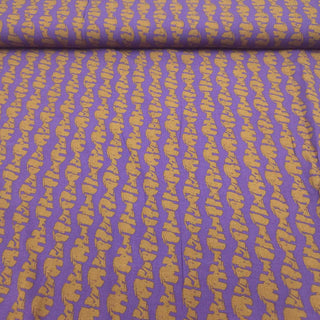 Viskose Stoff – Ranken auf wunderschönem Dunkelviolett
