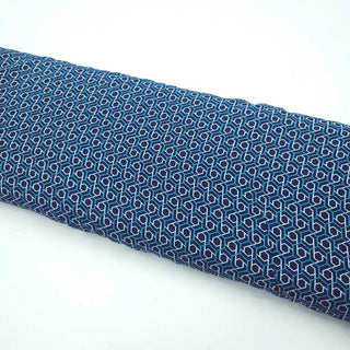 Viskose Stoff – Hexagon Petrolblau