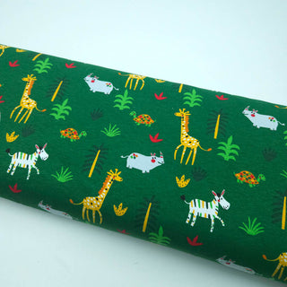 Baumwolljersey Stoff – Safari Tiere