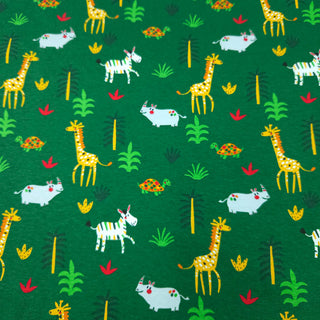 Baumwolljersey Stoff – Safari Tiere