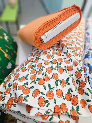 Baumwolljersey Stoff - Orangen
