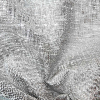 Französisches Kunstleder – Silber mit Leinenstruktur