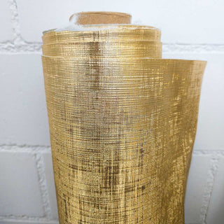 Französisches Kunstleder – Gold mit Leinenstruktur