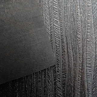 Französisches Kunstleder – Schwarz mit Glitzer & Längsstreifen