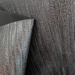 Französisches Kunstleder – Schwarz mit Glitzer & Längsstreifen