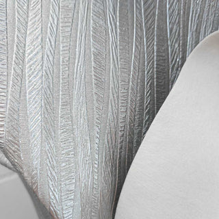 Französisches Kunstleder – Silber mit Glitzer & Längsstreifen