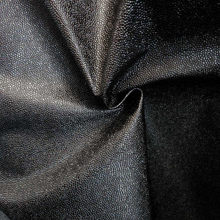 Französisches Kunstleder – Schwarz glänzend genarbt