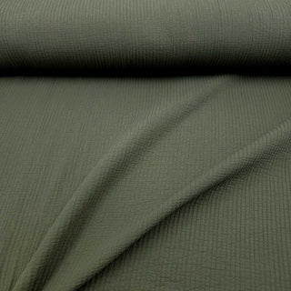 Längs gesteppter Musselin – in Oliv | Weich & stabil zugleich