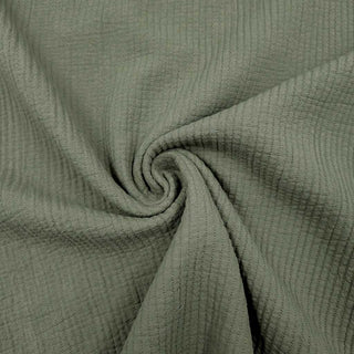 Längs gesteppter Musselin – in Oliv | Weich & stabil zugleich