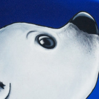 Samt Kissenpanel Eisbär Detail