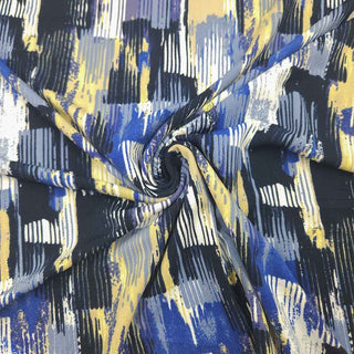 Elastischer Blusenstoff – Modernes Pinselstrich-Design
