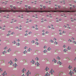 Bio Jersey Stoff flach ausgelegt – Baumwolljersey für Kinderkleidung und Shirts