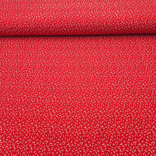 Baumwolljersey Stoff – Mini Konfetti auf Rot