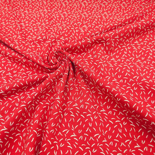 Baumwolljersey Stoff – Mini Konfetti auf Rot