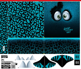 Samt Kissenpanel – Monsta Pillow in Türkis Leo von Thorsten Berger – Ansicht 2