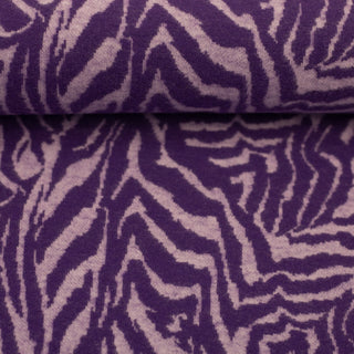 Jacquard Jersey Zebra Violett Ballen