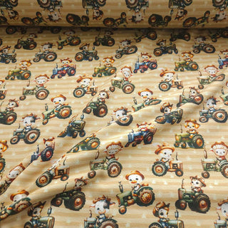 Alpenfleece Stoff – Traktor