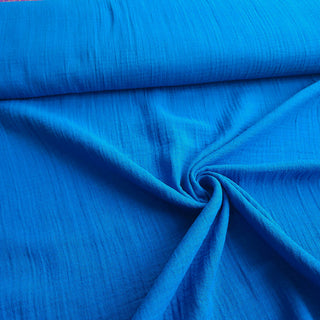 Musselin Stoff - Azurblau