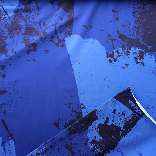 French Terry Stoff - Abstract Art in Blau | Design von Thorsten Berger