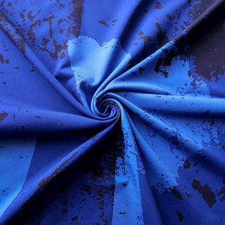 French Terry Stoff - Abstract Art in Blau | Design von Thorsten Berger
