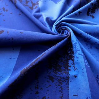 French Terry Stoff - Abstract Art in Blau | Design von Thorsten Berger