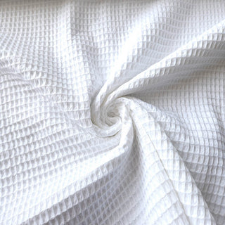 Waffelpiqué Stoff - Weiss