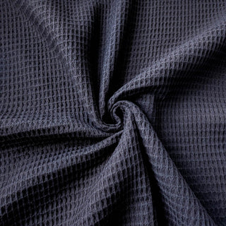 Waffelpiqué Stoff - Schwarz