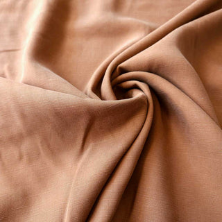 Lyocell Leinen Stoff – Uni Camel