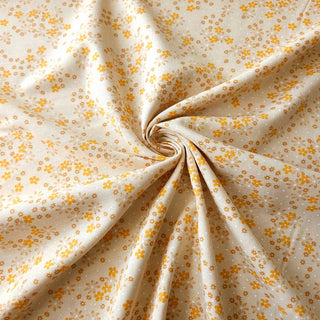 Baumwoll Voile Stoff – Streublümchen Creme