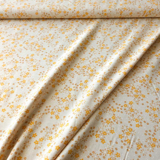 Baumwoll Voile Stoff – Streublümchen Creme
