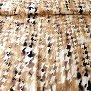 Viskose Twill Stoff – Aquarellmuster Beige