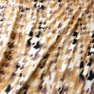 Viskose Twill Stoff – Aquarellmuster Beige