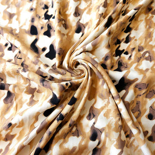 Viskose Twill Stoff – Aquarellmuster Beige