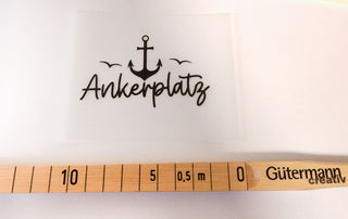 Bügelbild - "Ankerplatz" mit Anker- & Möwen-Motiv