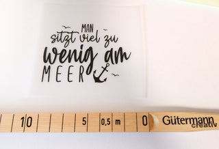 Bügelbild - "Zu wenig am Meer" mit Anker-Motiv