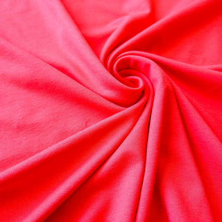 Viskose Jersey Stoff – Uni Korallrot