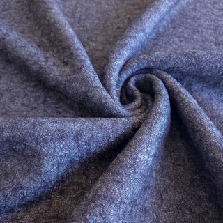 Wollbouclé Stoff - Uni in Grau meliert