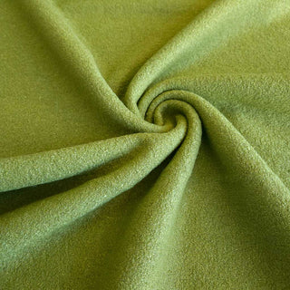 Wollbouclé Stoff - Uni in Kiwigrün